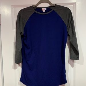 LuLaRoe Randy Solid Blue and Grey Sz. S